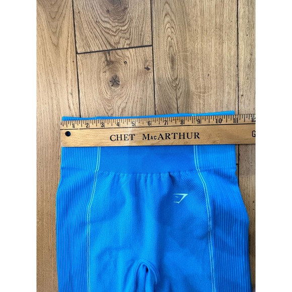 GYMSHARK ULTRA Seamless Blue Leggings Women’s Medium - Picture 8 of 9